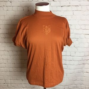 🍂Skylite Cuffed Short Sleeve embroidered T Shirt